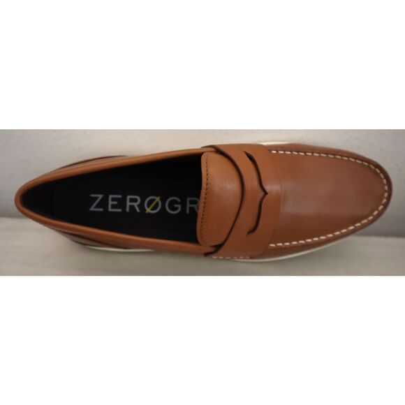 Cole Haan C34025 Mens Sz 9.5M British Tan/Ivory Leather 4.ZEROGRAND Loafers - Picture 10 of 16